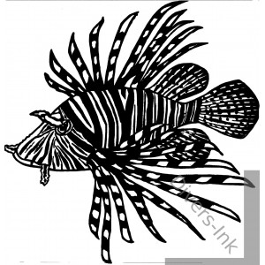 Lionfish coloring #3, Download drawings
