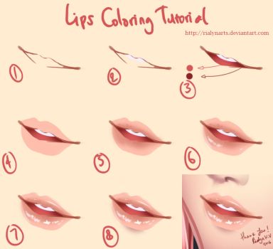 Lips coloring #2, Download drawings