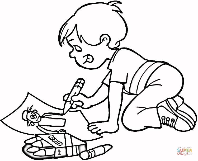 Little Boy coloring #7, Download drawings