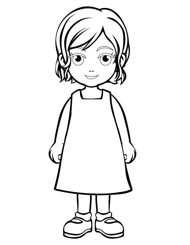Little Girl coloring #16, Download drawings