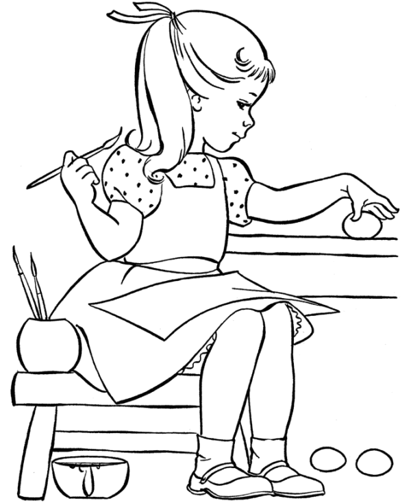 Little Girl coloring #9, Download drawings