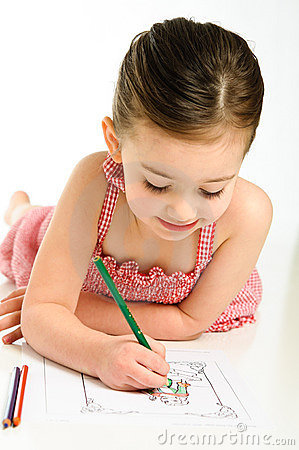 Little Girl coloring #4, Download drawings