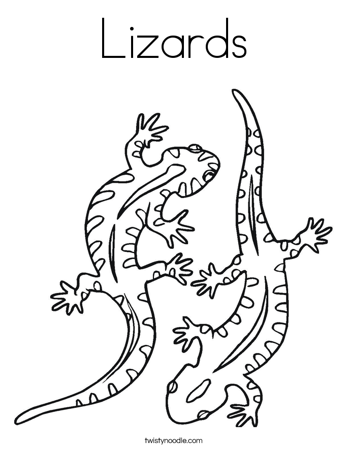 Lizard coloring #20, Download drawings