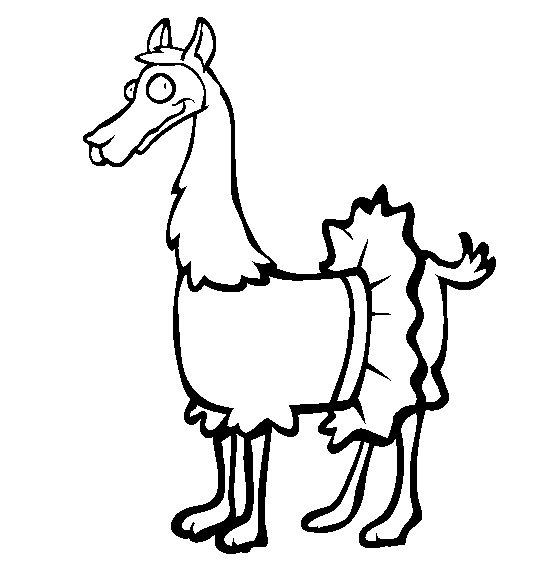 Llama coloring #7, Download drawings