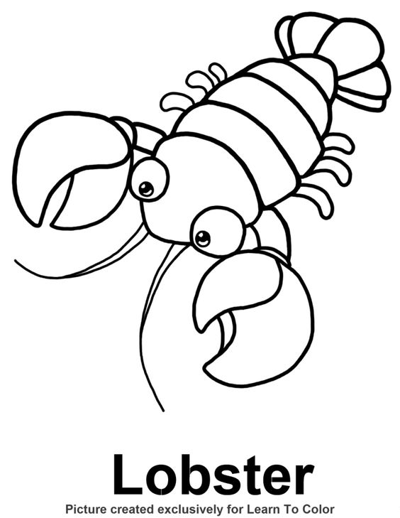 Lobster coloring #15, Download drawings