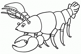 Lobster coloring #4, Download drawings