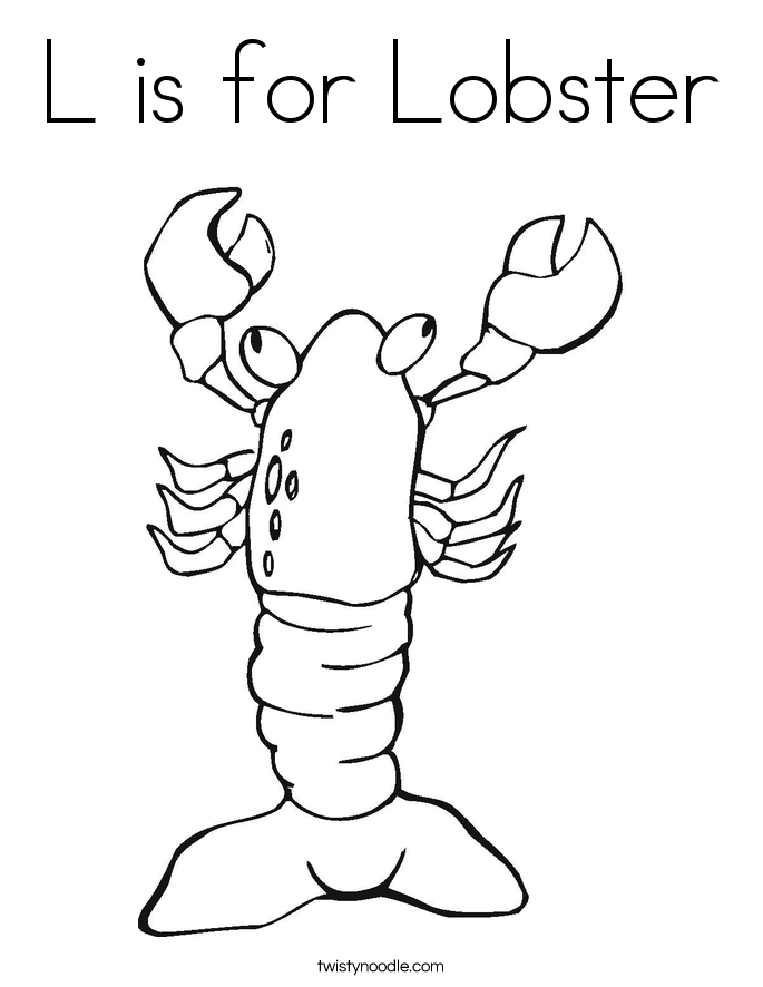 Lobster coloring #5, Download drawings