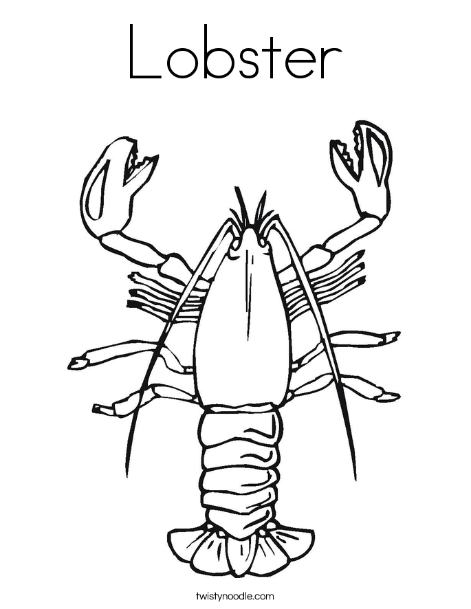 Lobster coloring #17, Download drawings