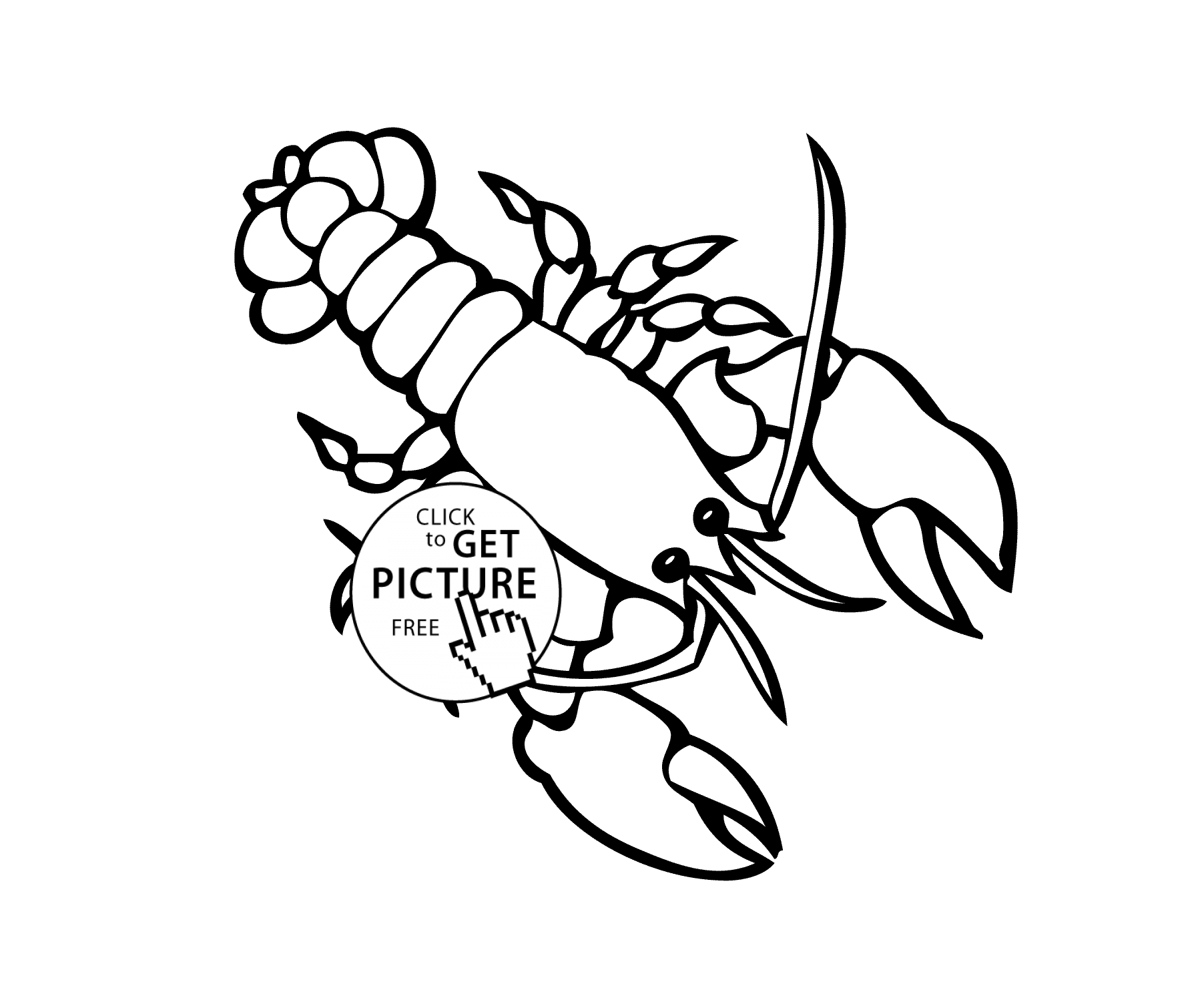 Lobster coloring #14, Download drawings