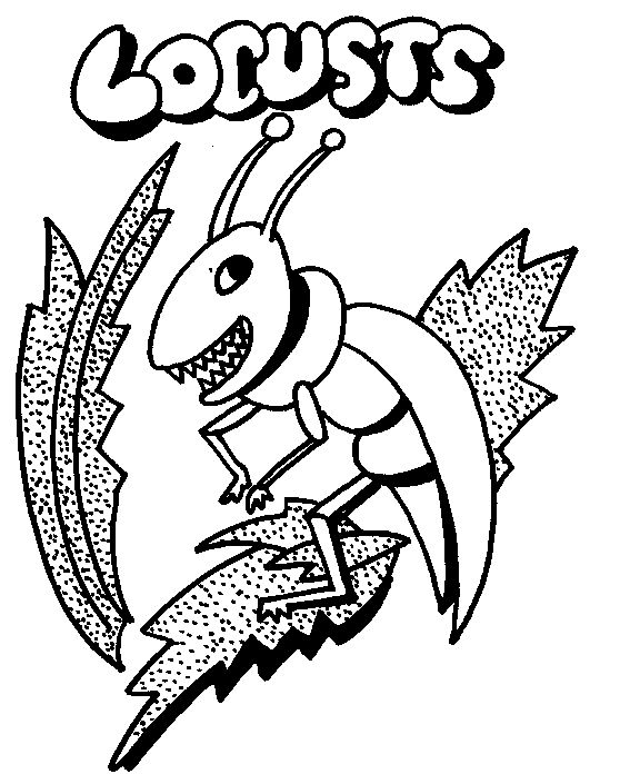 Locust coloring #15, Download drawings