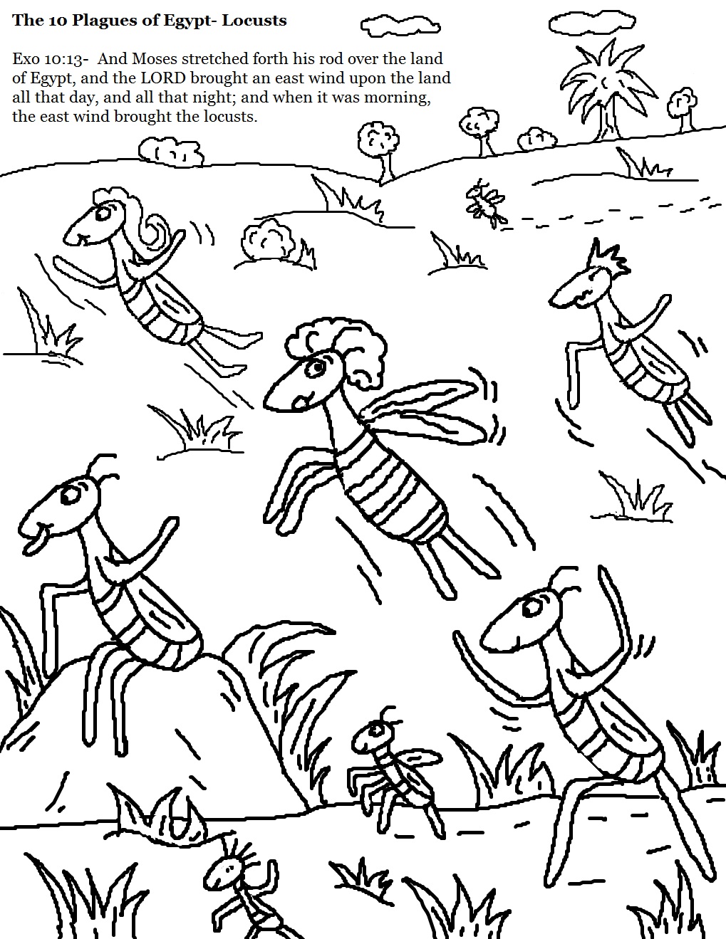 Locust coloring #8, Download drawings