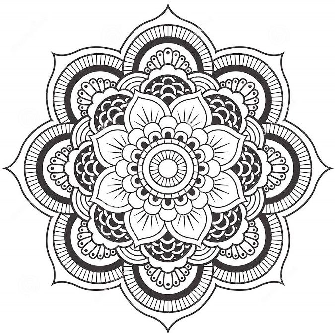 Lotus coloring #7, Download drawings
