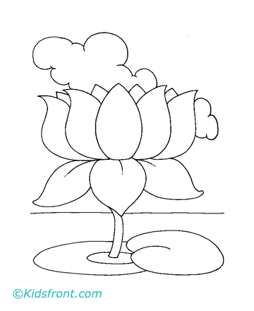 Lotus coloring #15, Download drawings