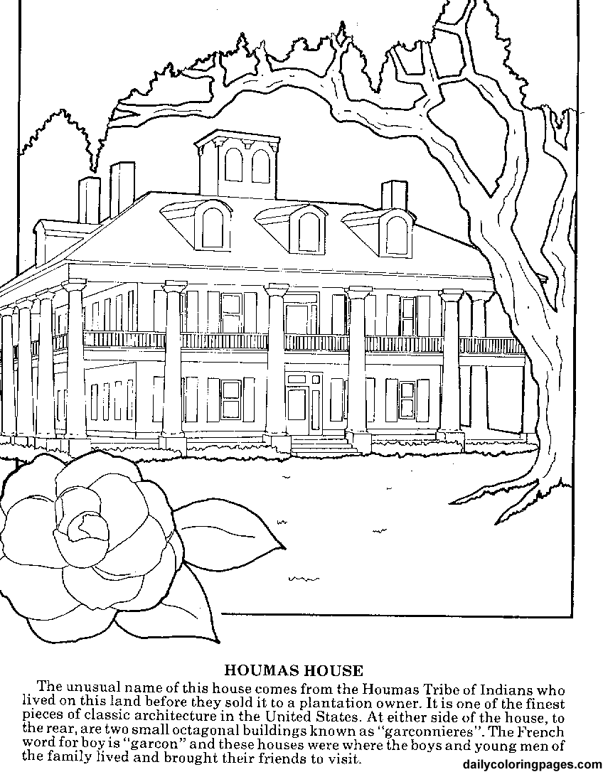 Magnolia Plantation coloring #18, Download drawings
