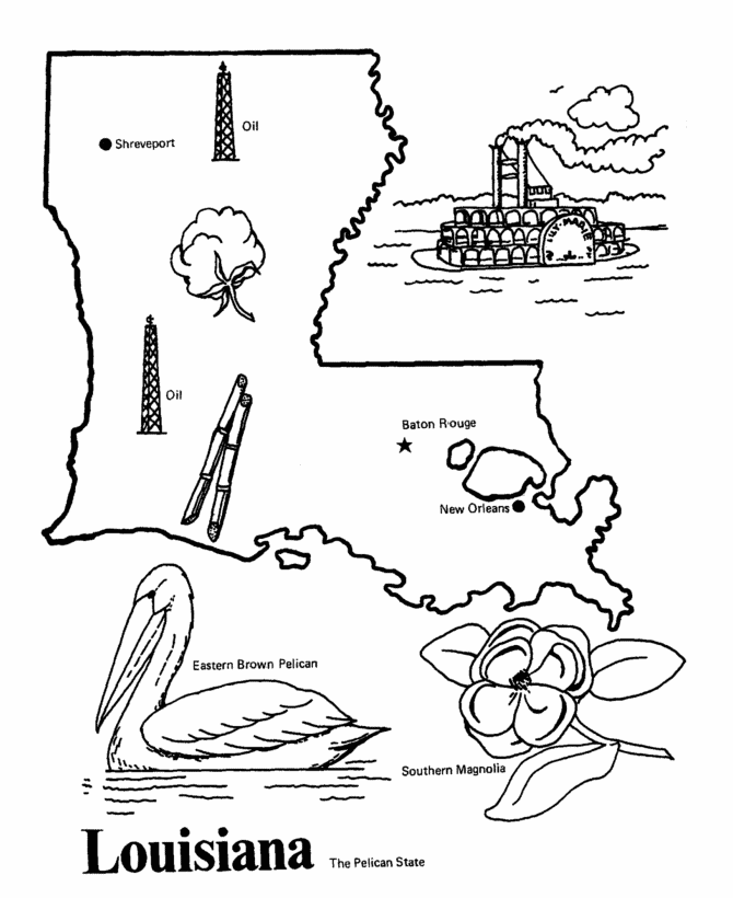 Louisiana coloring #18, Download drawings