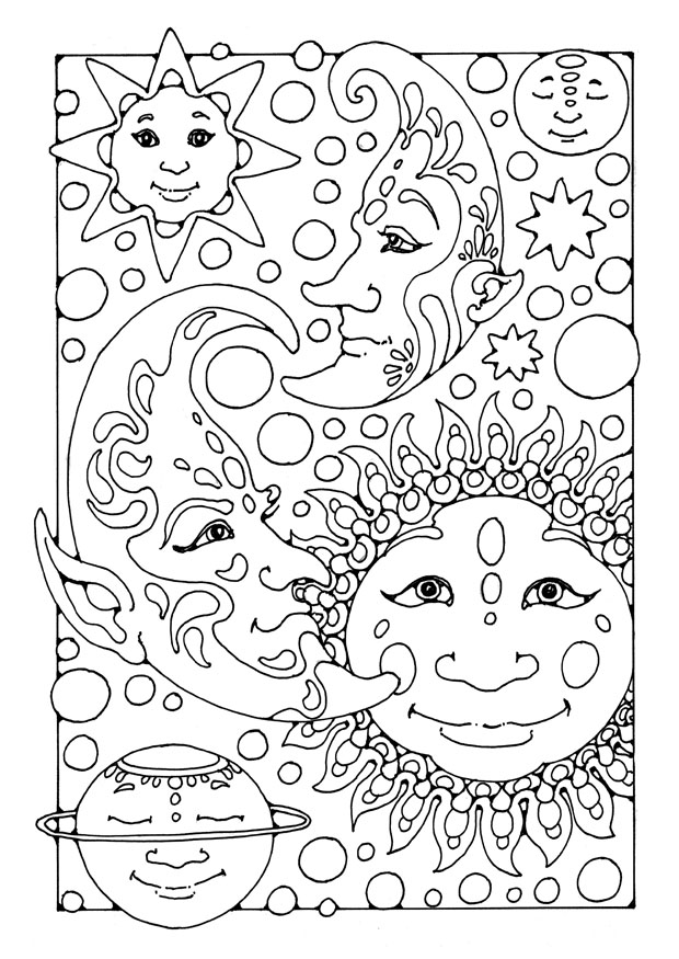 Lune coloring #19, Download drawings