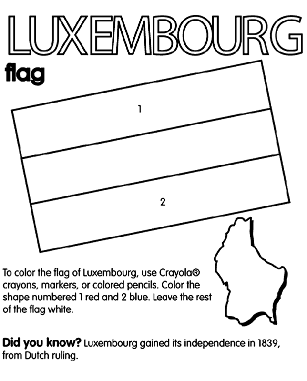 Luxembourg coloring #8, Download drawings