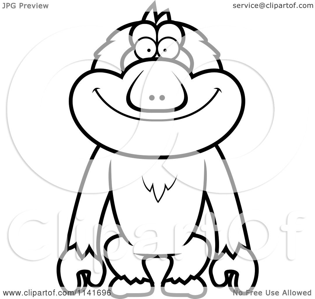 Macaque coloring #14, Download drawings