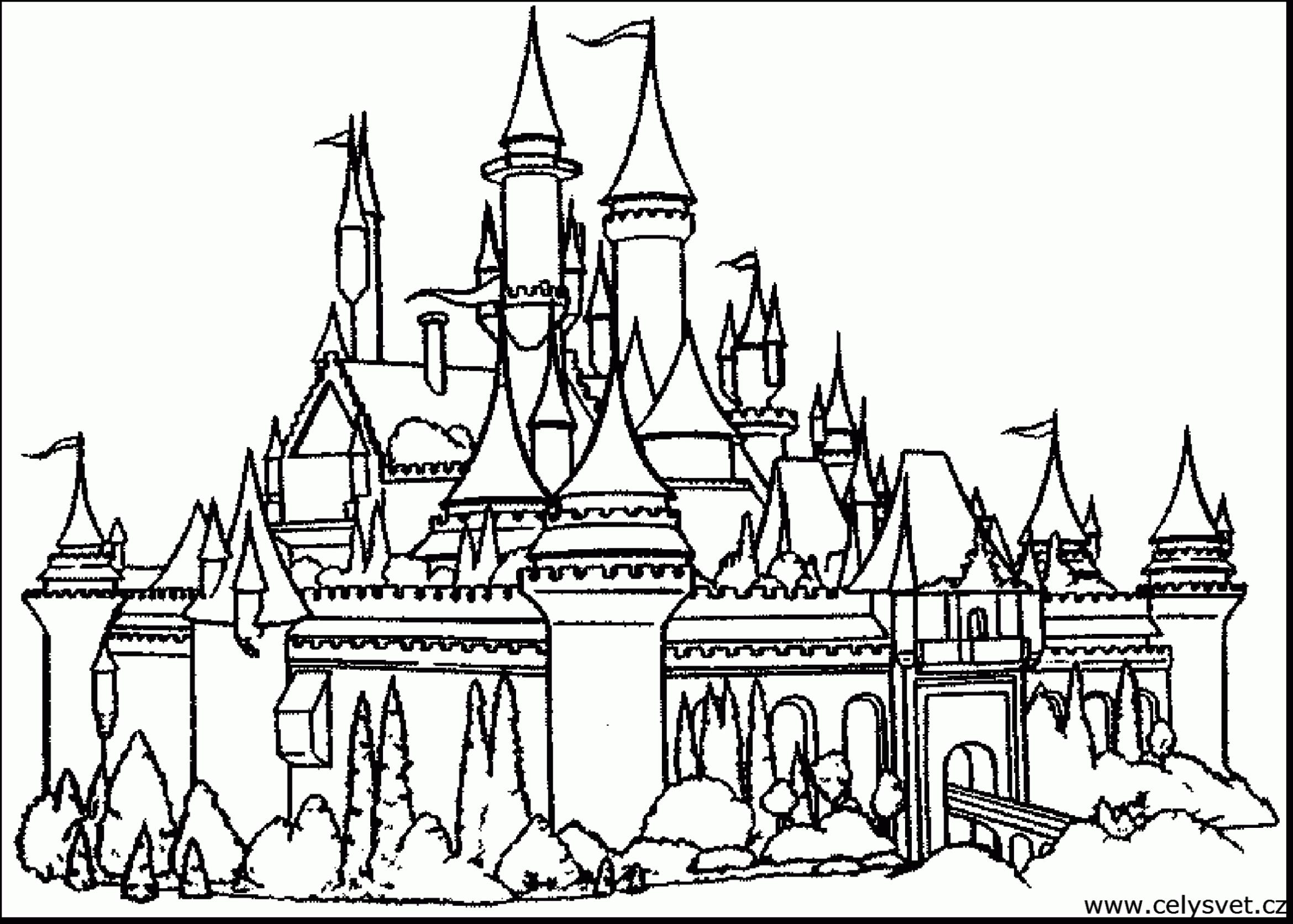 Magnificent Castle coloring #16, Download drawings