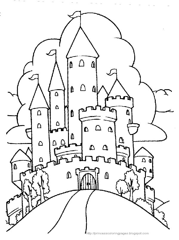 Magnificent Castle coloring #11, Download drawings