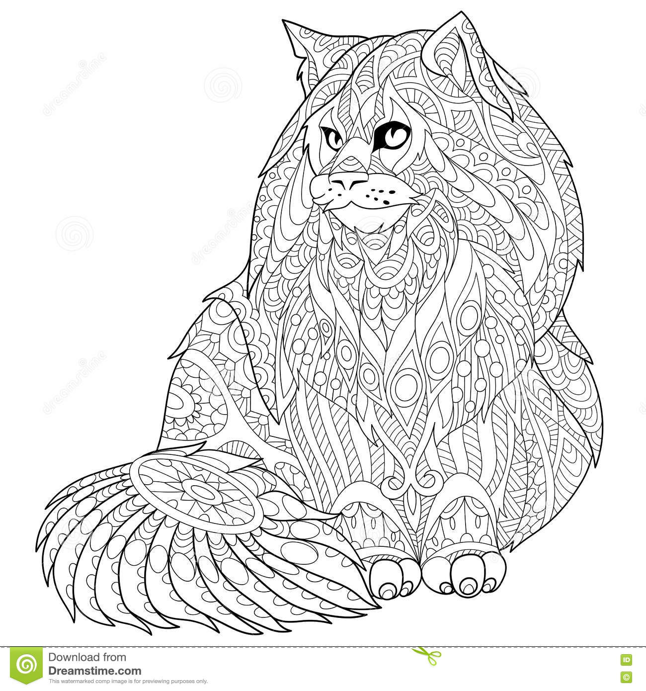 Maine Coon coloring #16, Download drawings