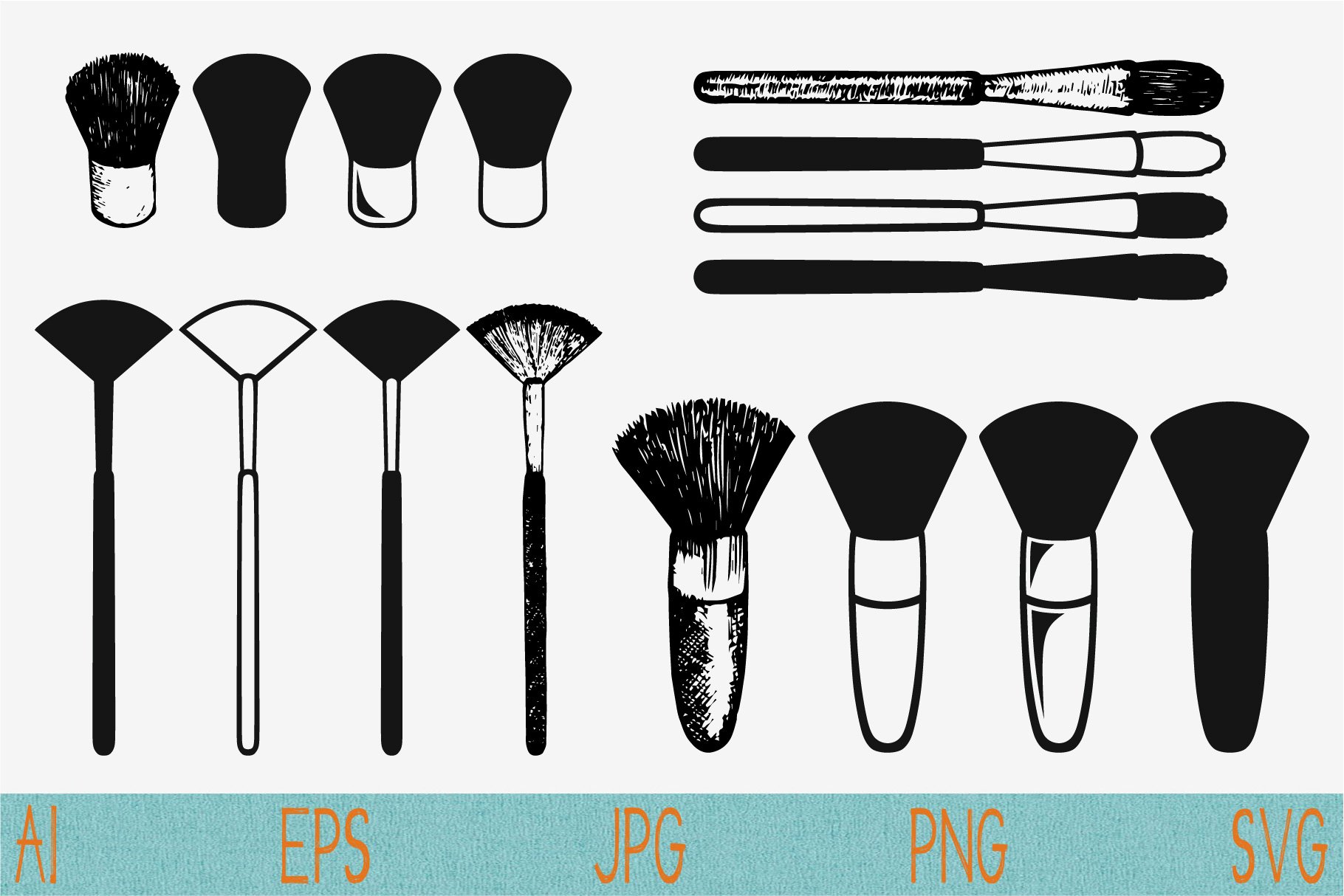 makeup brush svg #1070, Download drawings