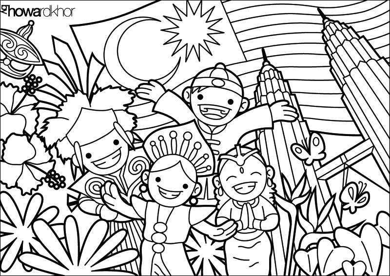 Malaysia coloring #14, Download drawings