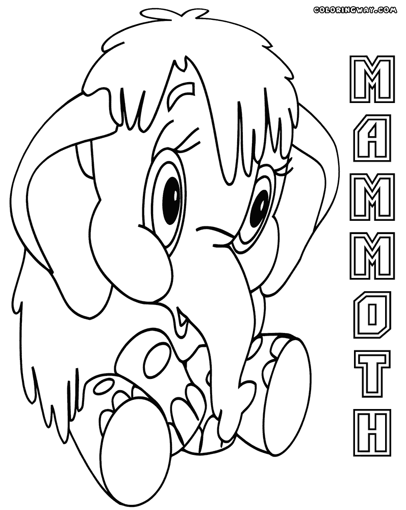 Mammoth coloring #18, Download drawings