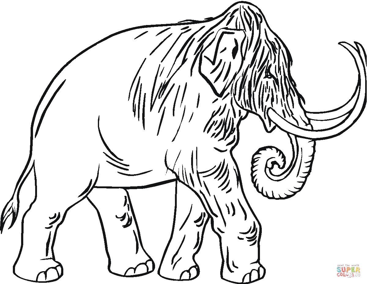 Mammoth coloring #14, Download drawings