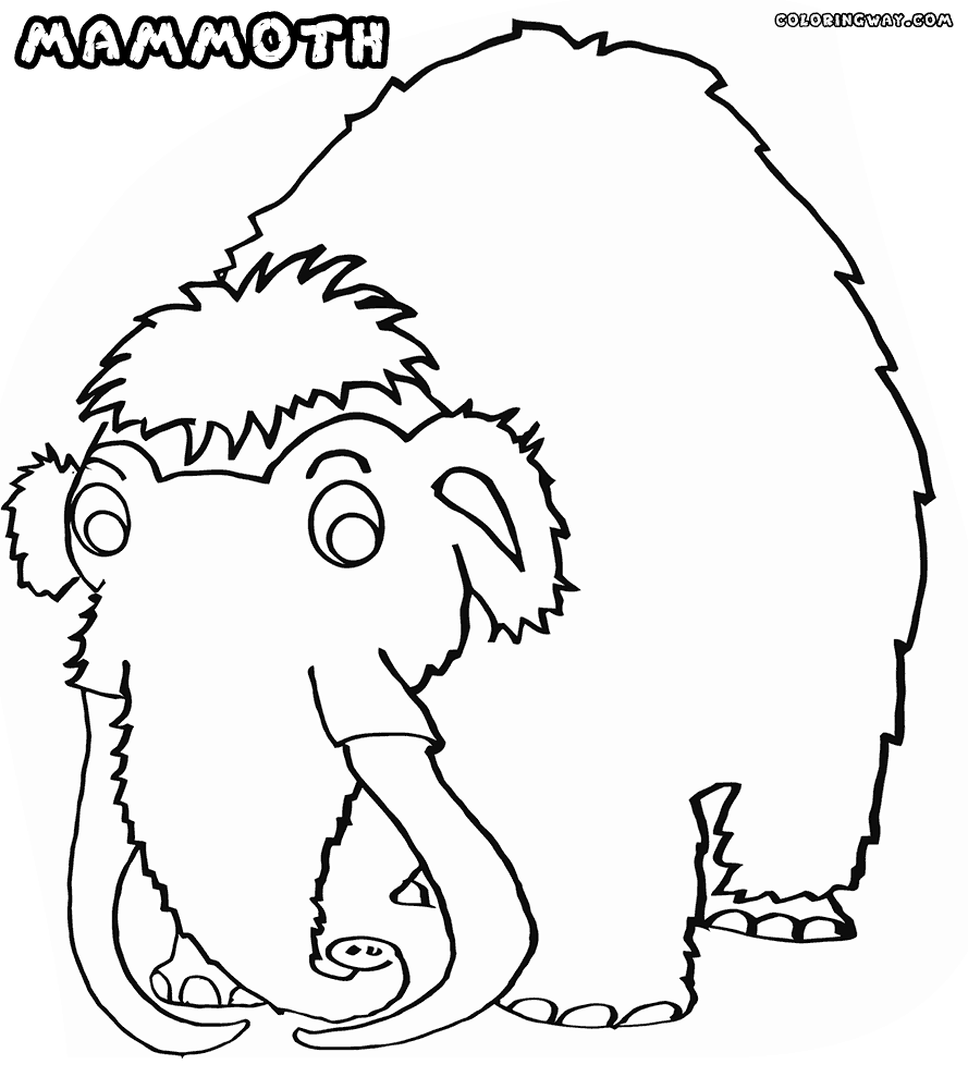 Mammoth coloring #11, Download drawings