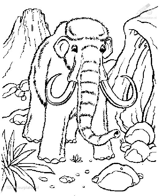 Mammoth coloring #4, Download drawings