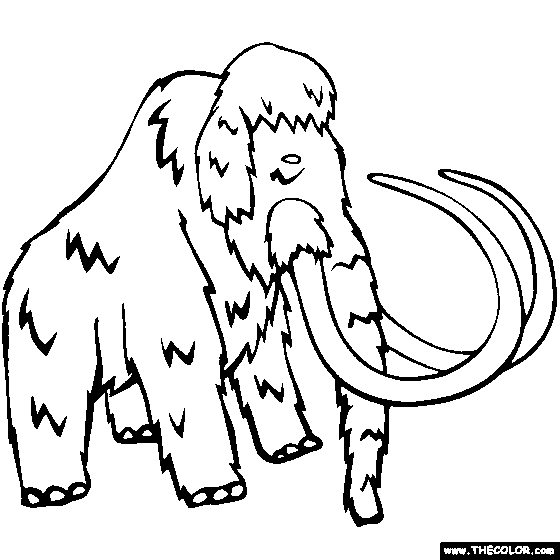 Mammoth coloring #20, Download drawings