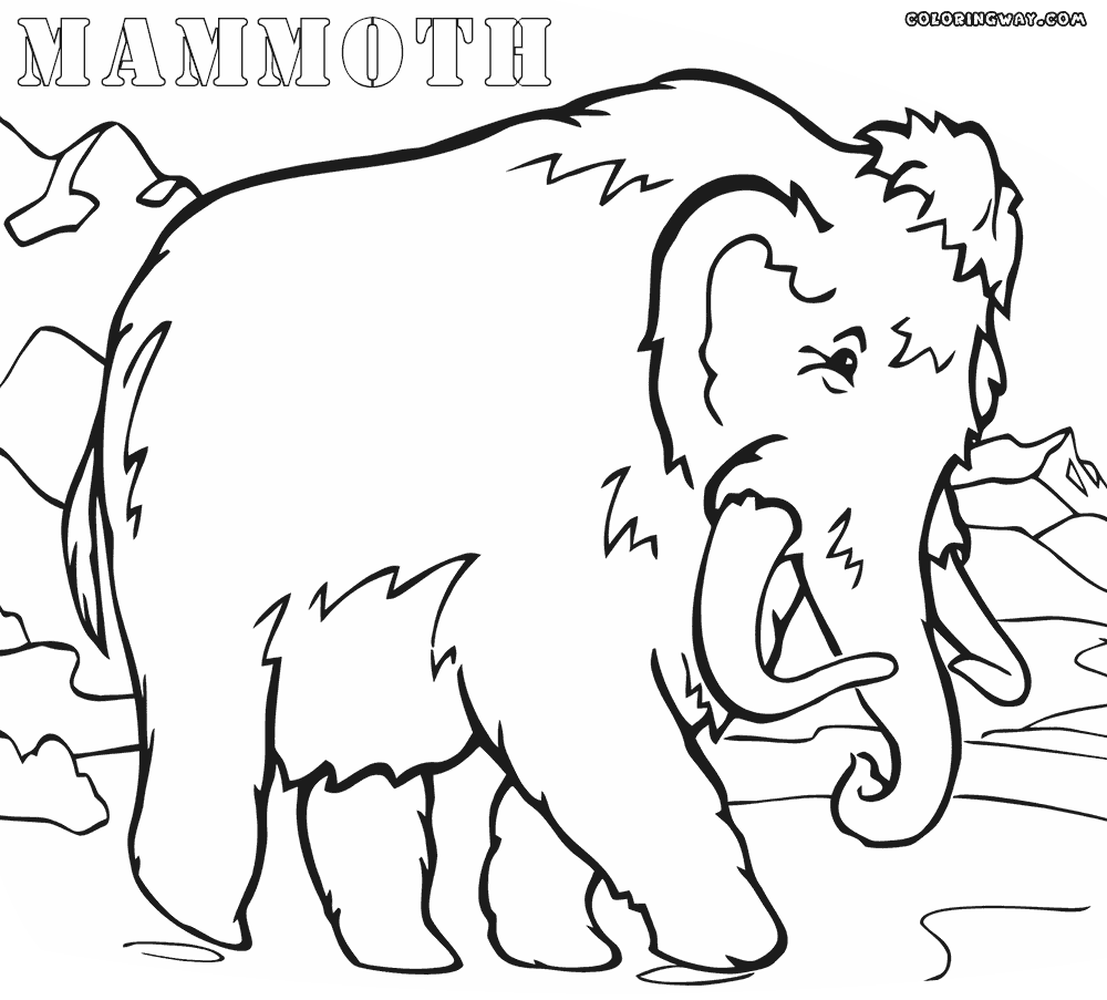 Mammoth coloring #19, Download drawings