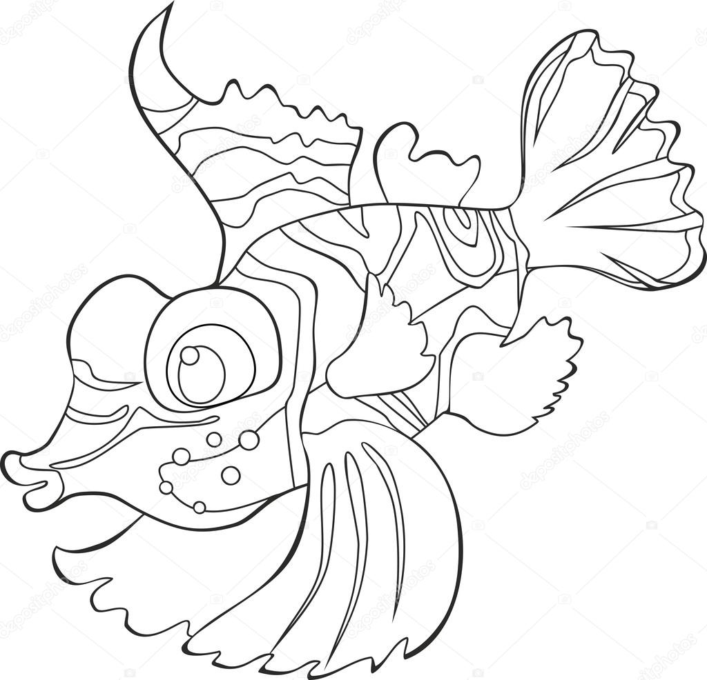 Mandarinfish coloring #11, Download drawings