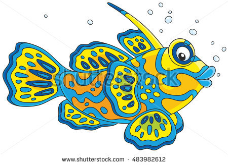 Mandarinfish coloring #12, Download drawings