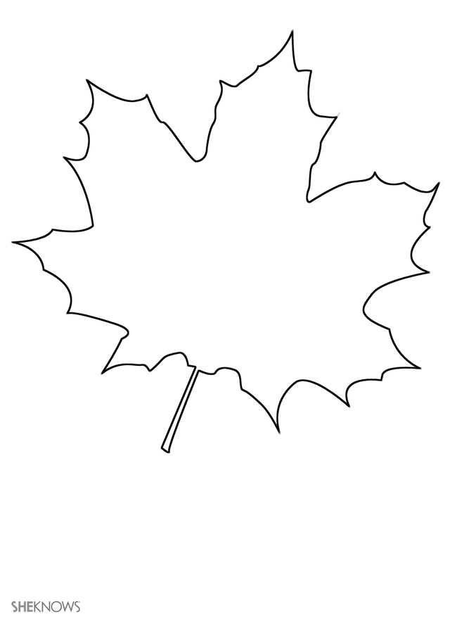 Maple Leaf coloring #5, Download drawings
