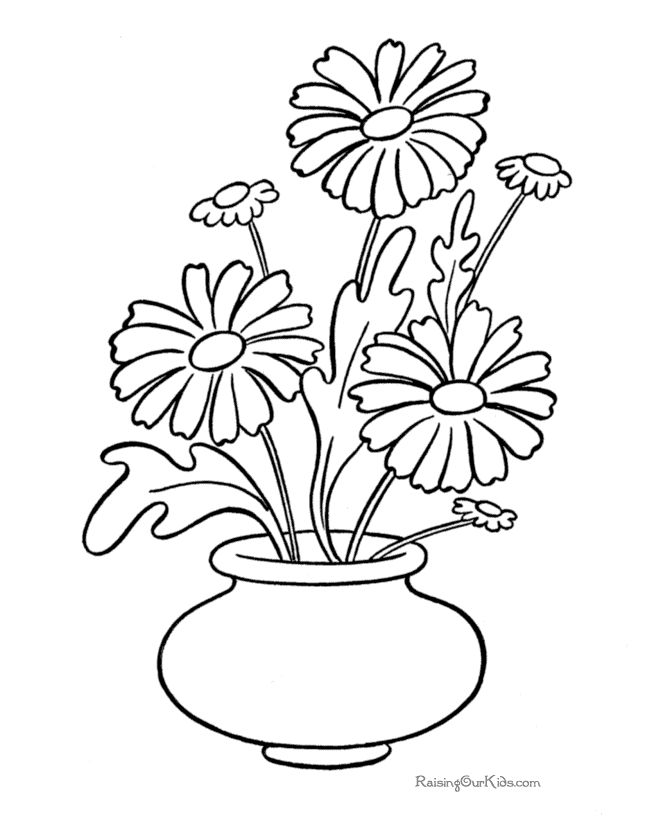 Marguerite Daisy coloring #4, Download drawings