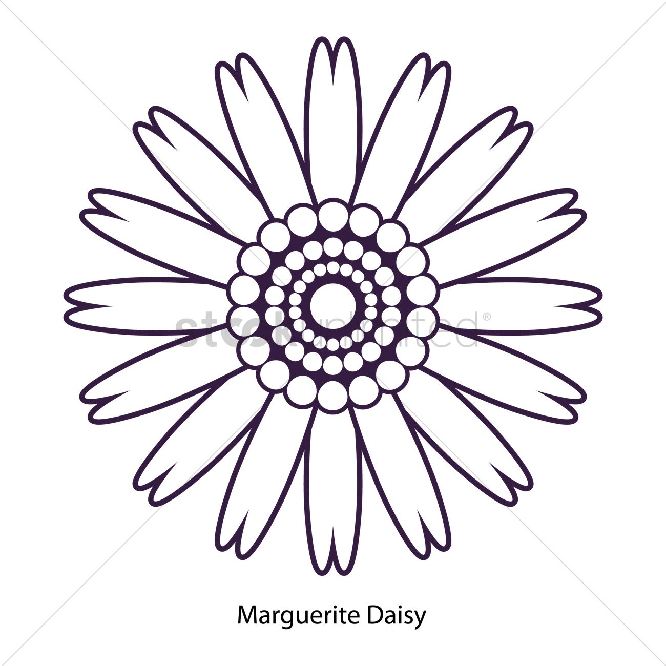 Marguerite Daisy coloring #5, Download drawings
