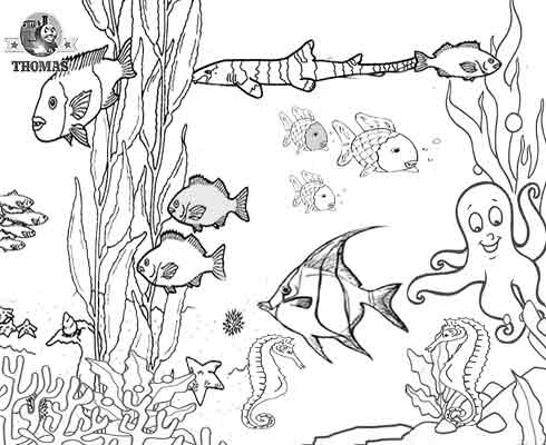Marine Fish coloring #19, Download drawings
