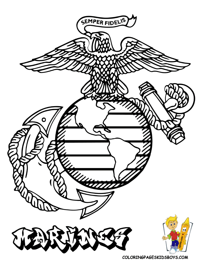 Marines coloring #14, Download drawings