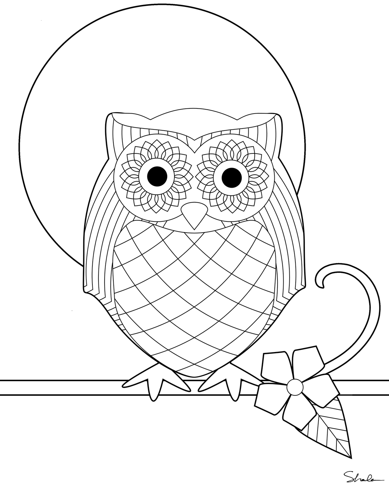 Marsh Owl coloring #17, Download drawings