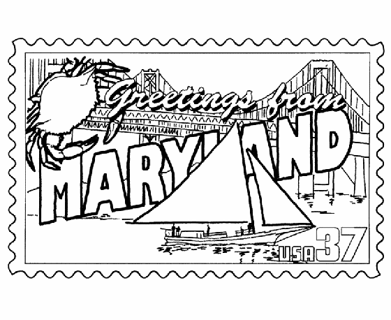 Maryland coloring #3, Download drawings