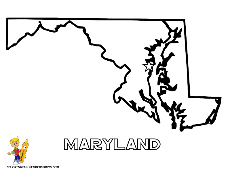Maryland coloring #1, Download drawings