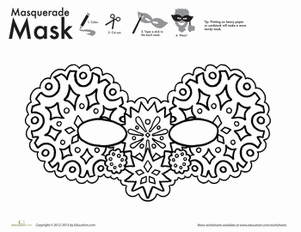 Masquerade coloring #15, Download drawings