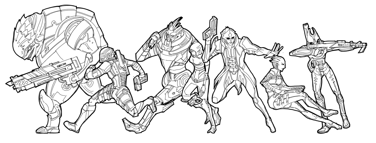 Mass Effect coloring #11, Download drawings