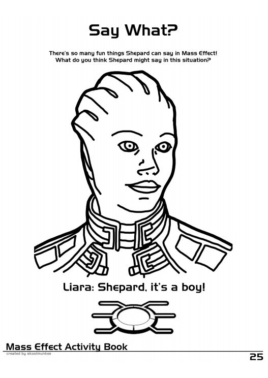 Mass Effect coloring #6, Download drawings