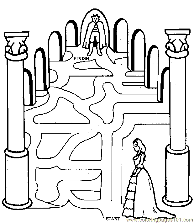 Maze coloring #13, Download drawings