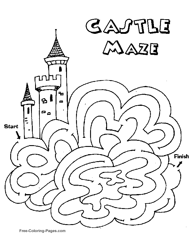 Maze coloring #7, Download drawings