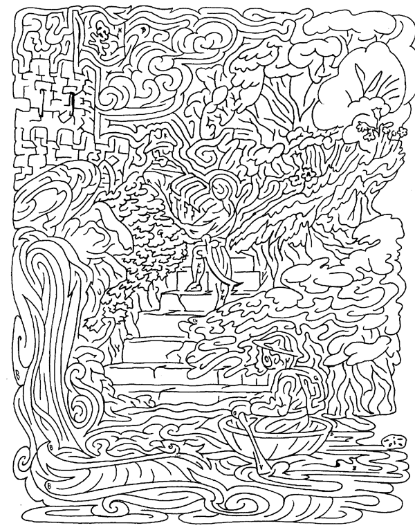 Maze coloring #3, Download drawings