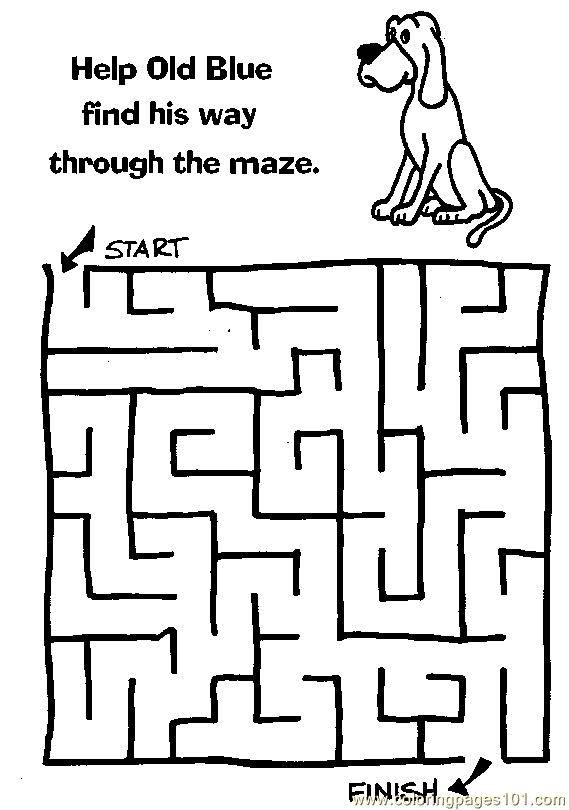 Maze coloring #6, Download drawings